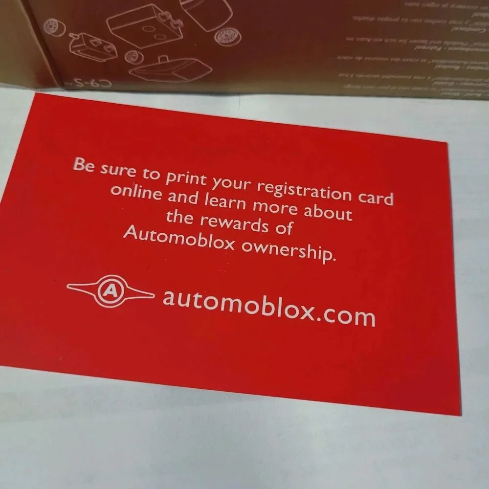 Automoblox Mini C9-S Berlinetta 8383 White New Calello Wood Car Toy 55107 BE
